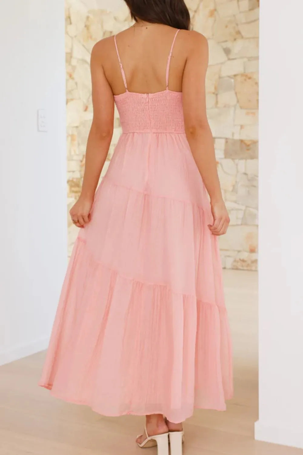 Ruched Smocked Back Cami Dress