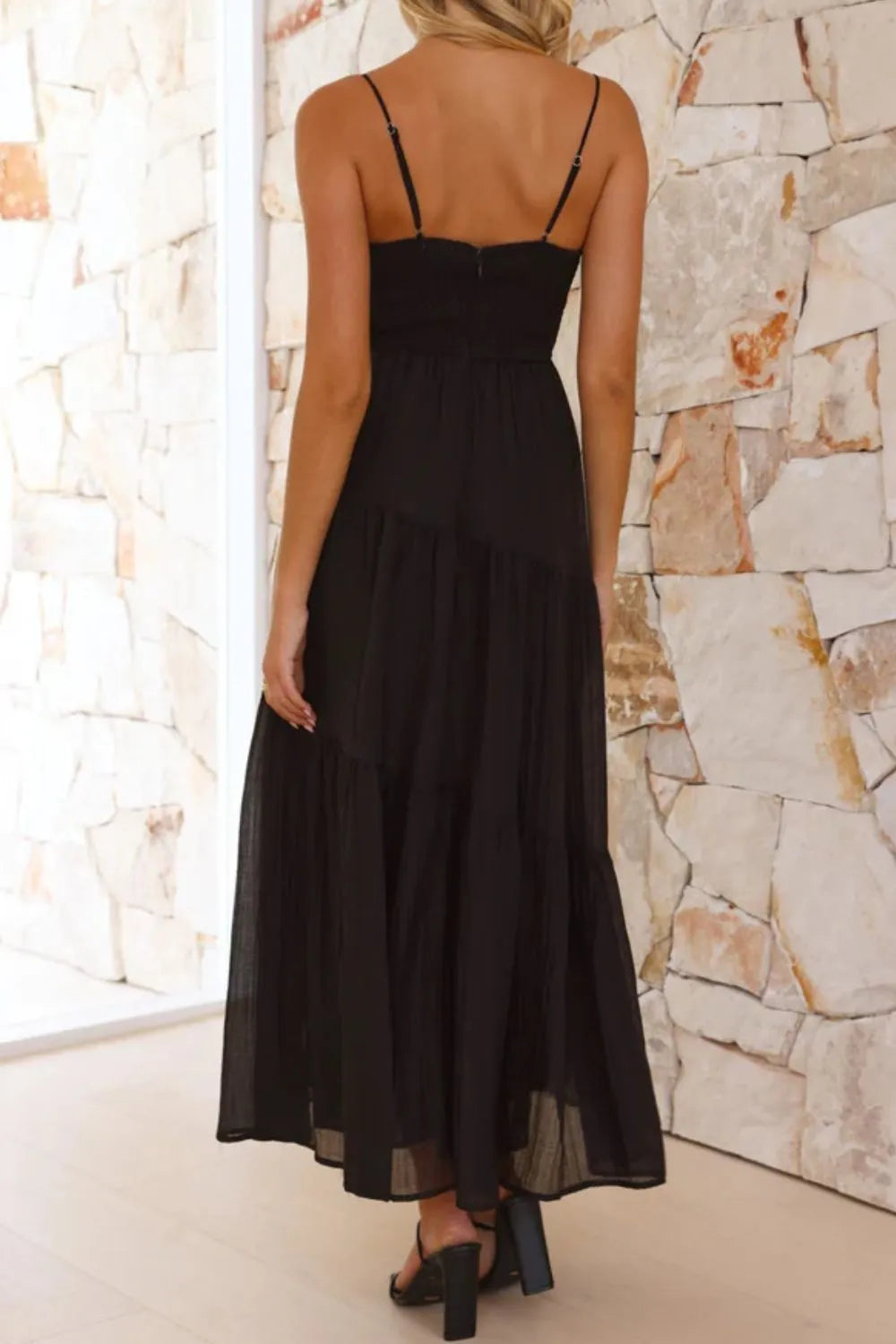 Ruched Smocked Back Cami Dress
